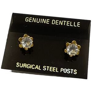 Genuine Dentelle Crystal Dainty Stud Earrings